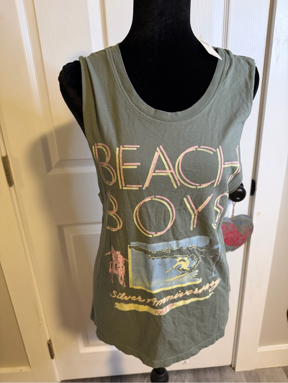 NWT Letluv Anthropologie Beach Boys Silver Anniversary Tour ’89 Tank S